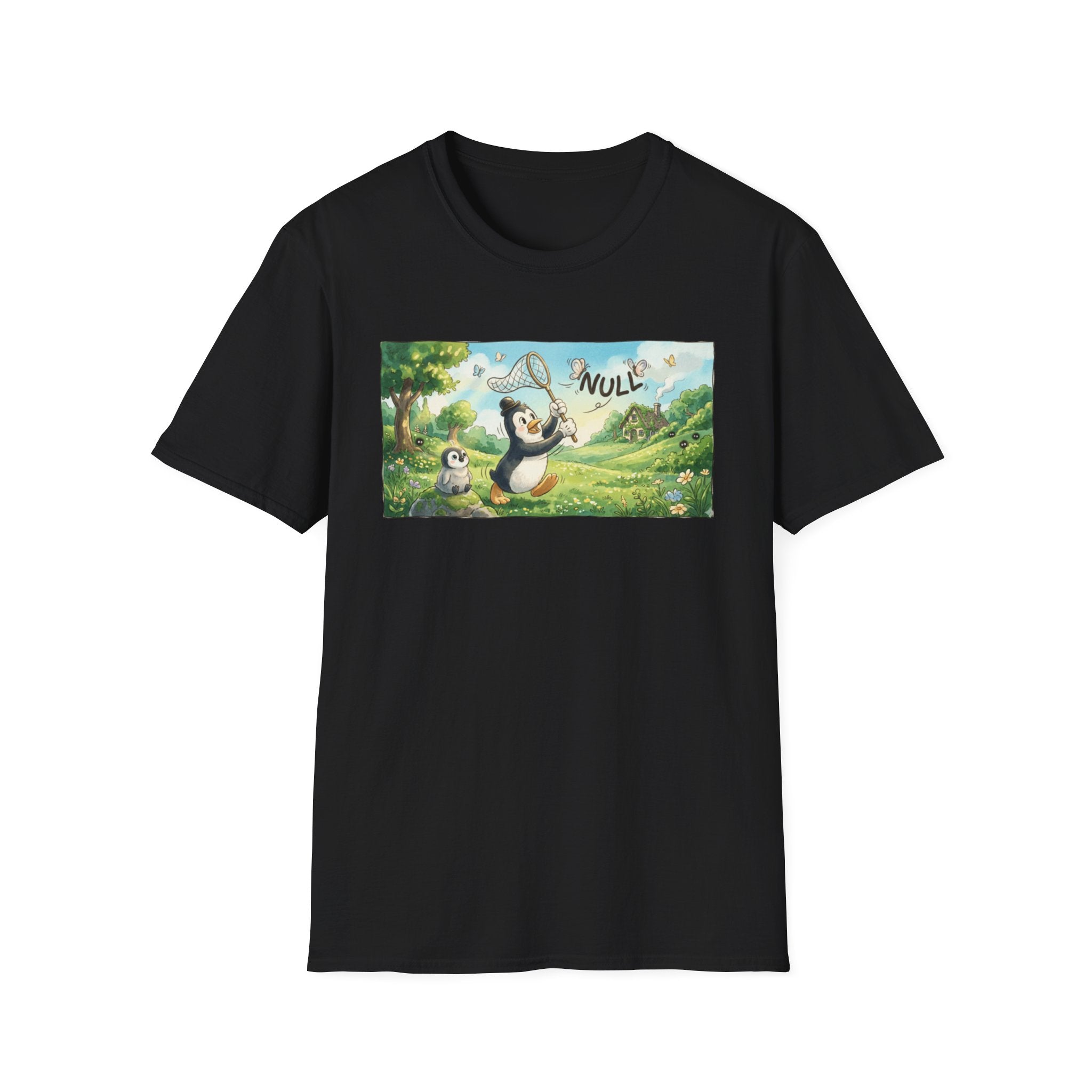 Penguin Catching Null T-Shirt