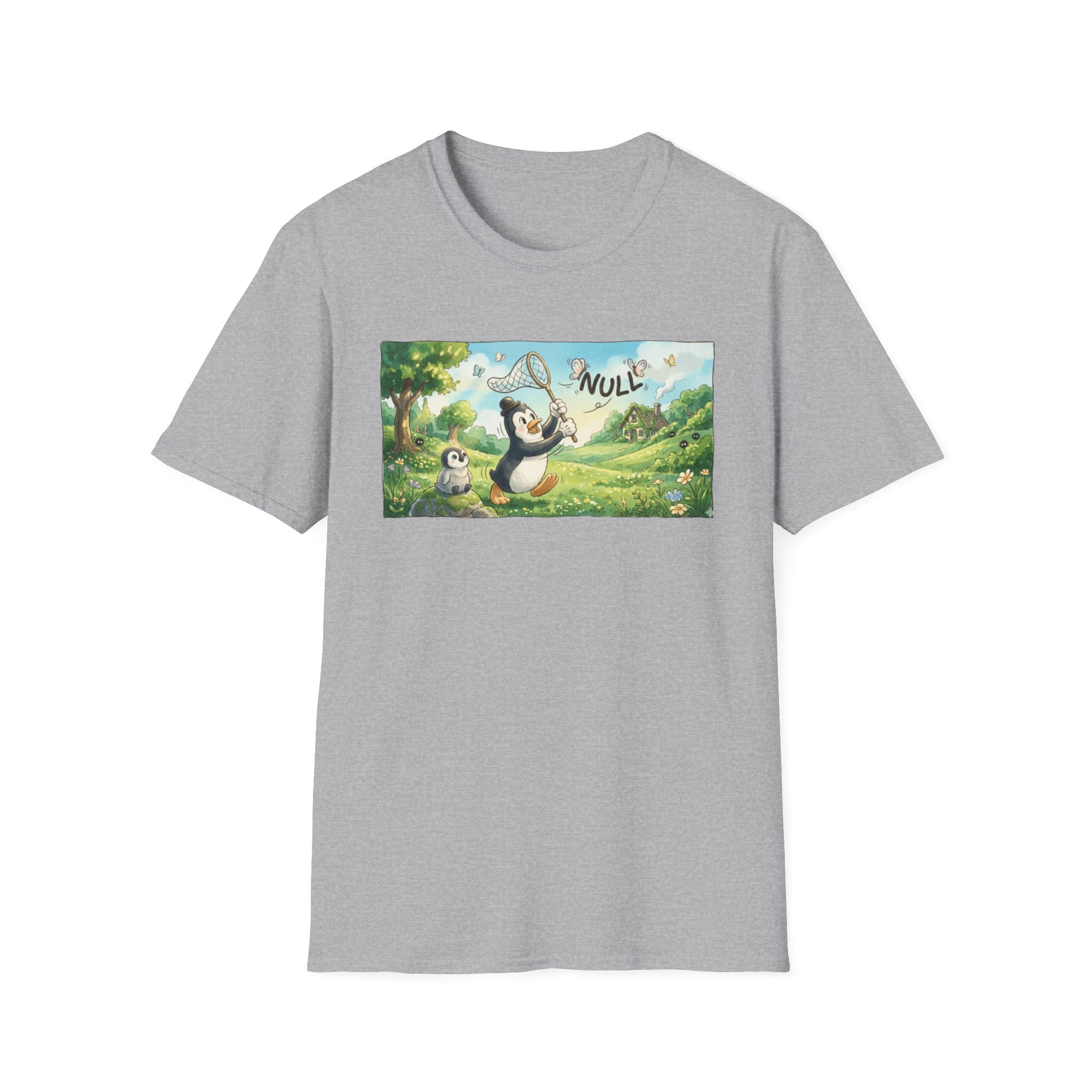 Penguin Catching Null T-Shirt