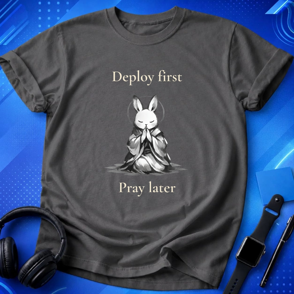 Deploy First Pray Later T-Shirt