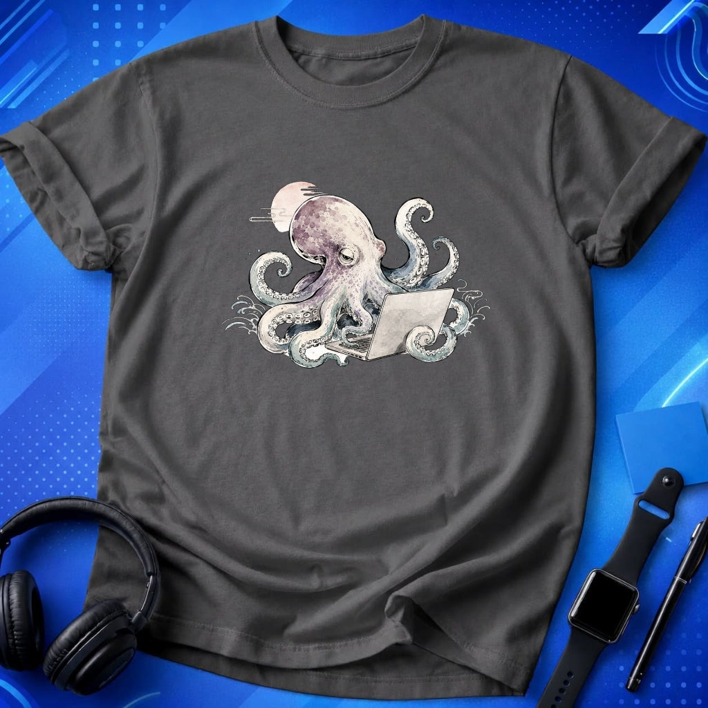 Laptop Octopus T-Shirt