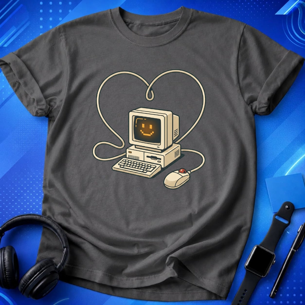 Retro Computer Heart T-Shirt