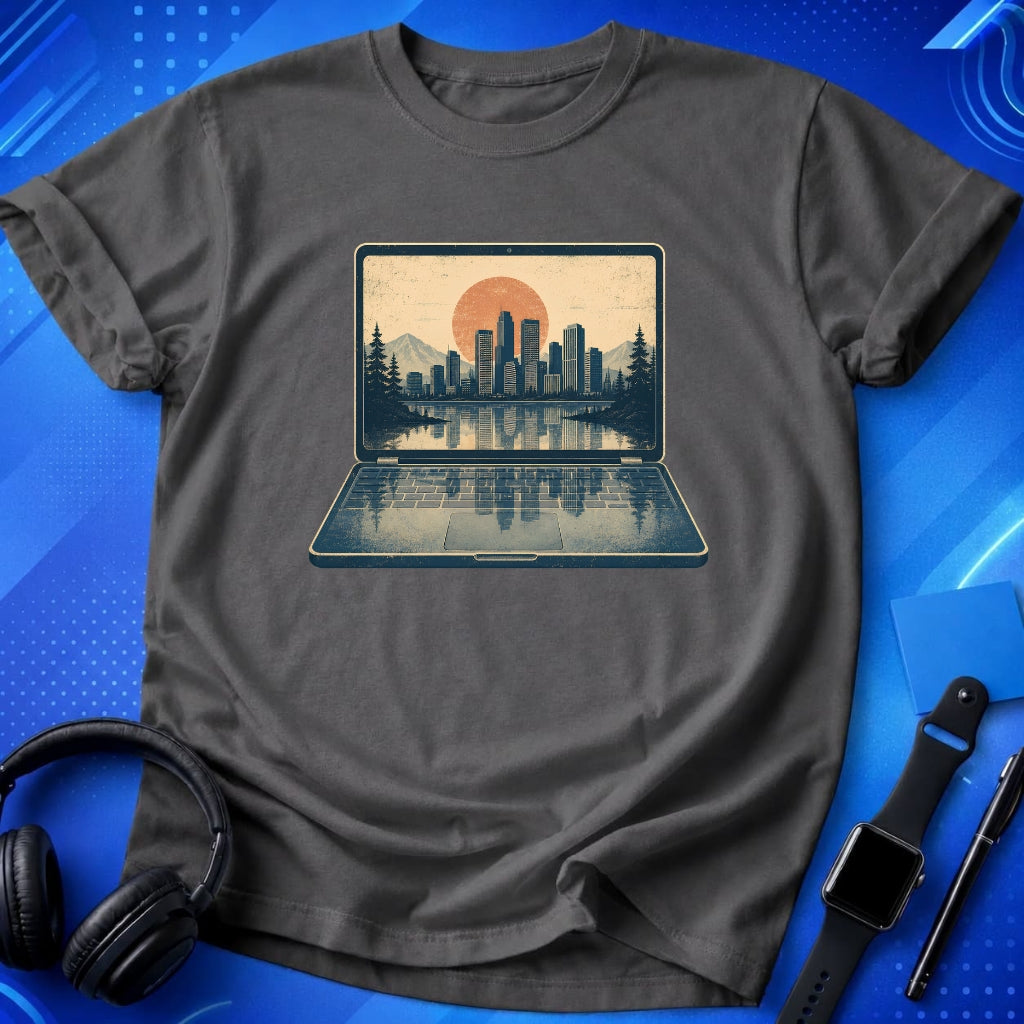 City In Laptop T-Shirt