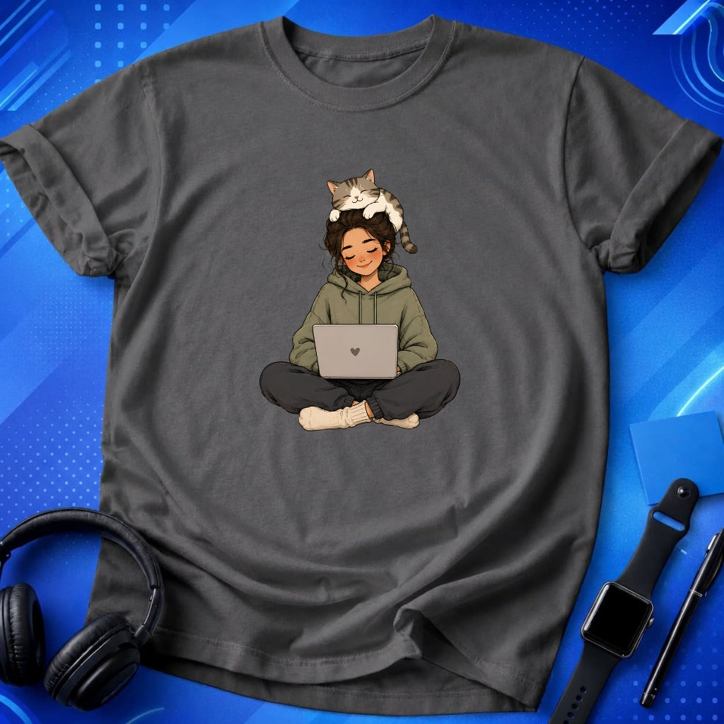 Woman With Cat T-Shirt