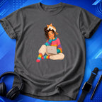 Vibrant Woman With Cat T-Shirt