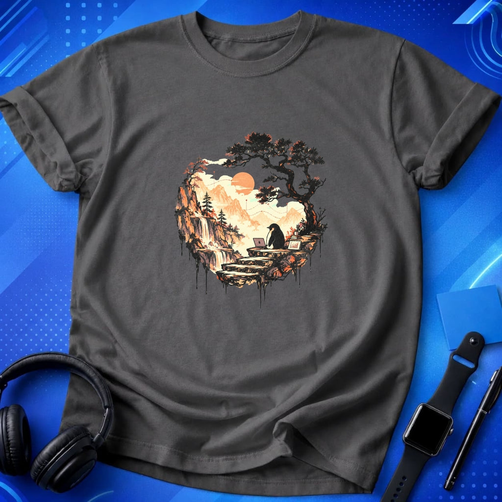 Remote Work Penguin T-Shirt