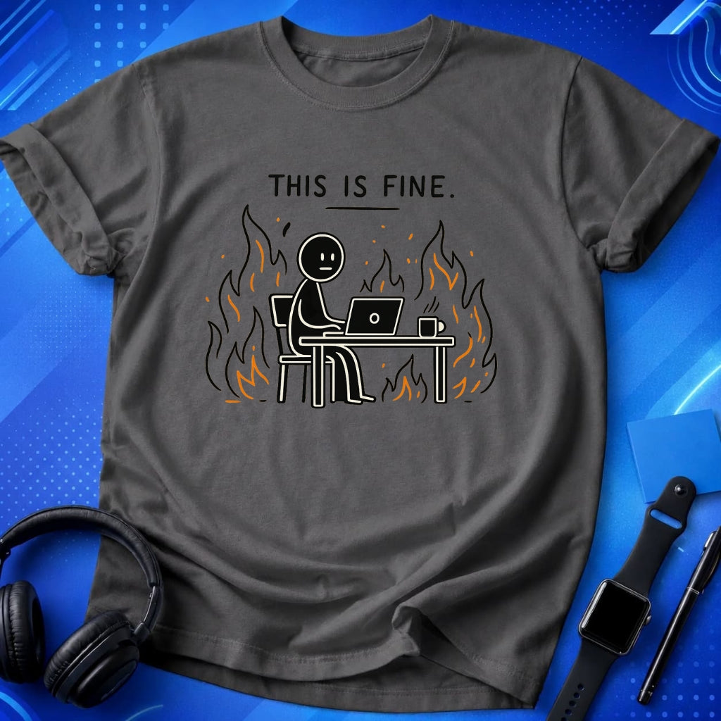 This Is Fine Minimalistic T-Shirt