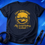 Can_t Work Today My Social Battery Is Dead T-Shirt