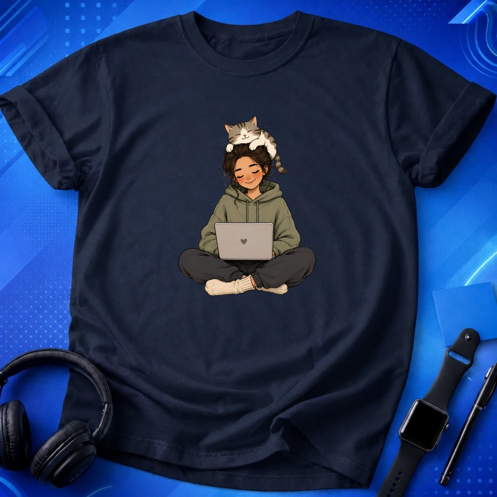 Woman With Cat T-Shirt