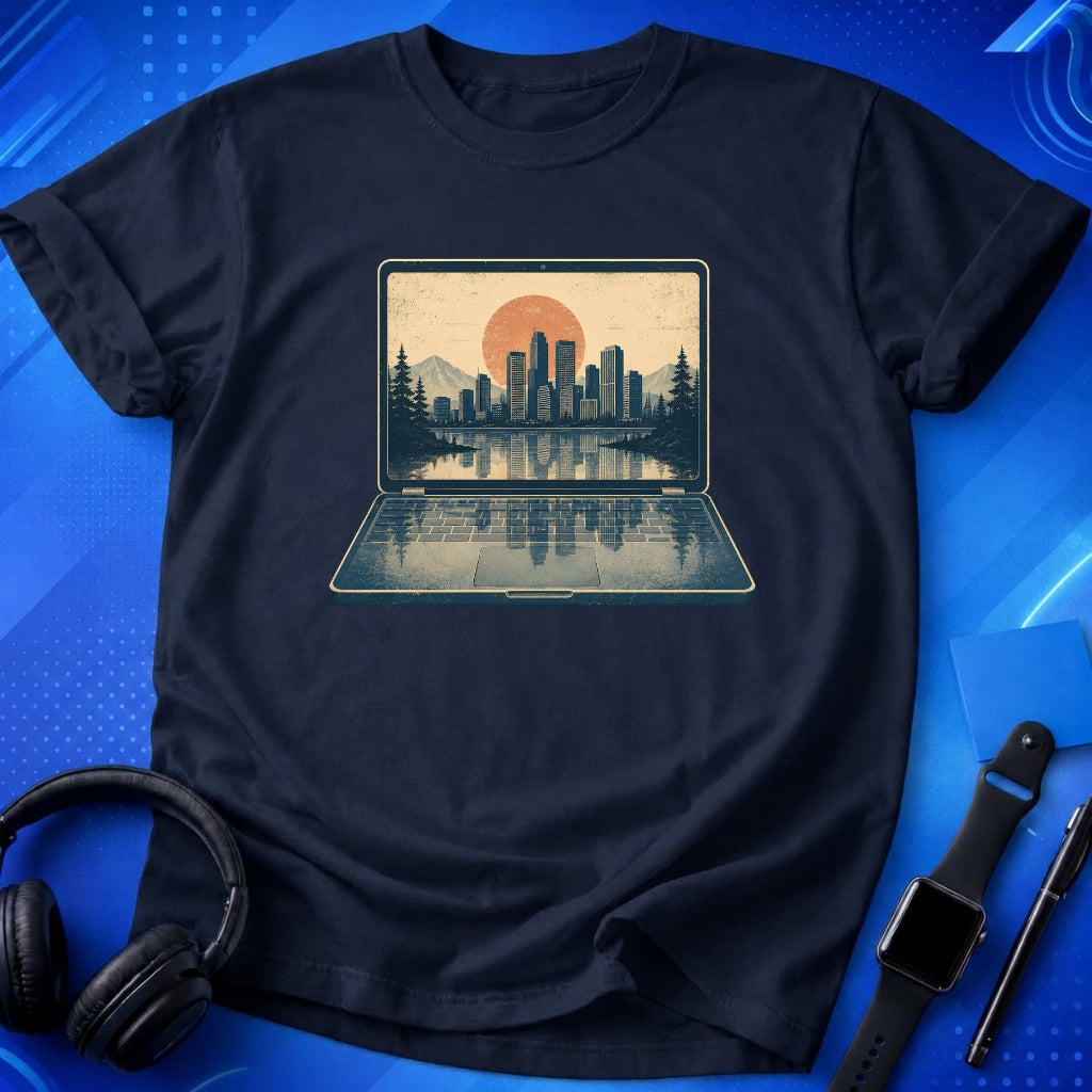 City In Laptop T-Shirt
