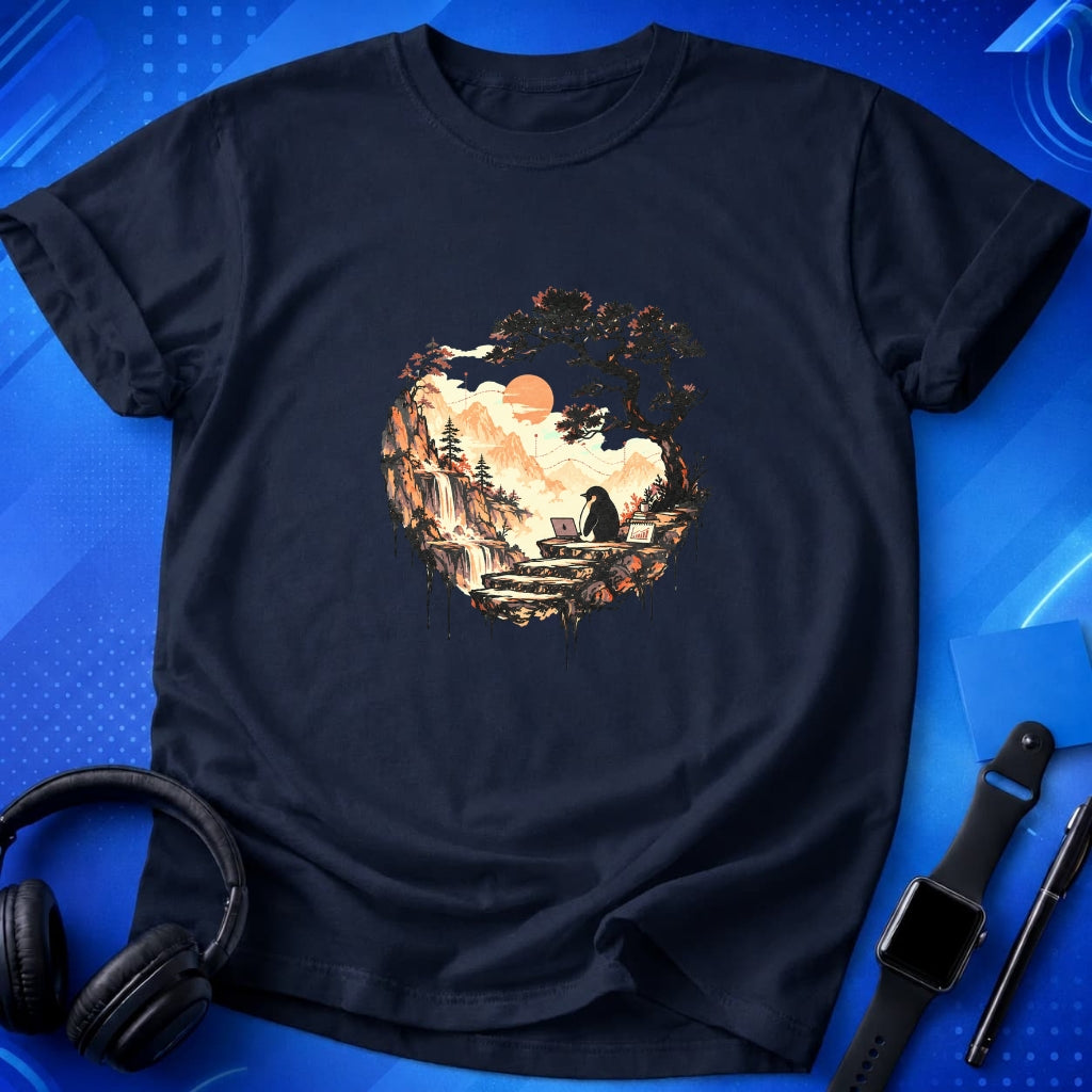 Remote Work Penguin T-Shirt