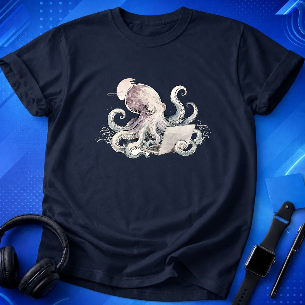 Laptop Octopus T-Shirt