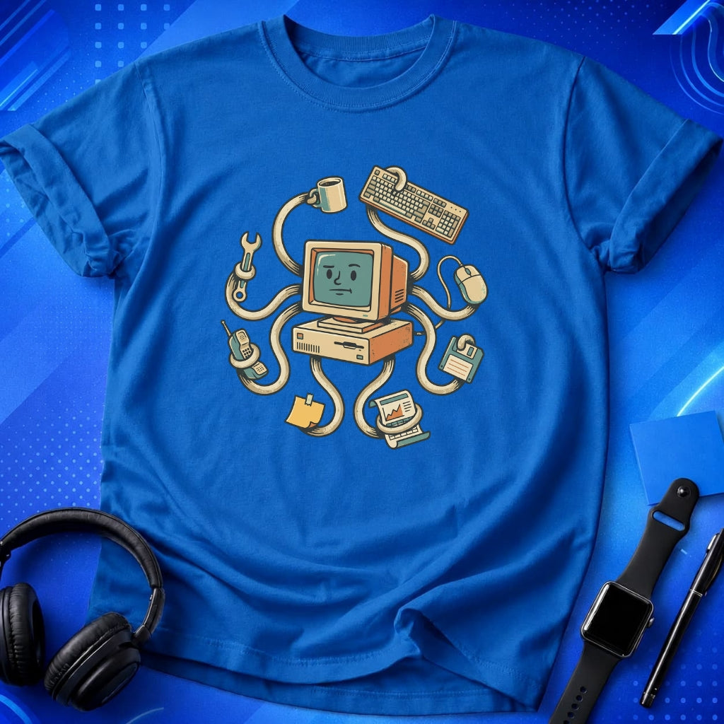 Retro Computer Octopus T-Shirt