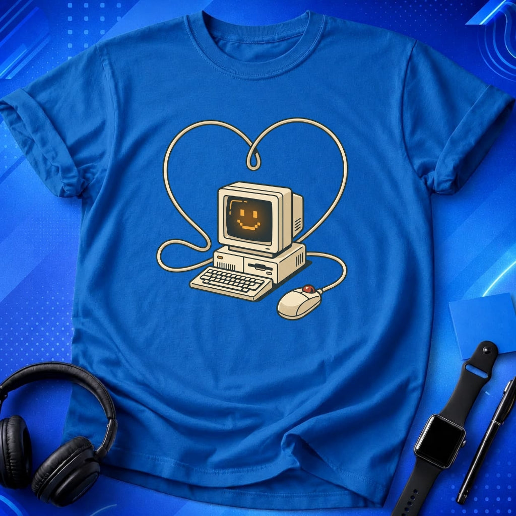 Retro Computer Heart T-Shirt