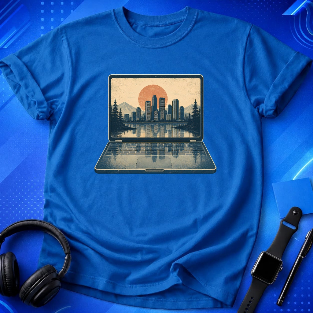 City In Laptop T-Shirt