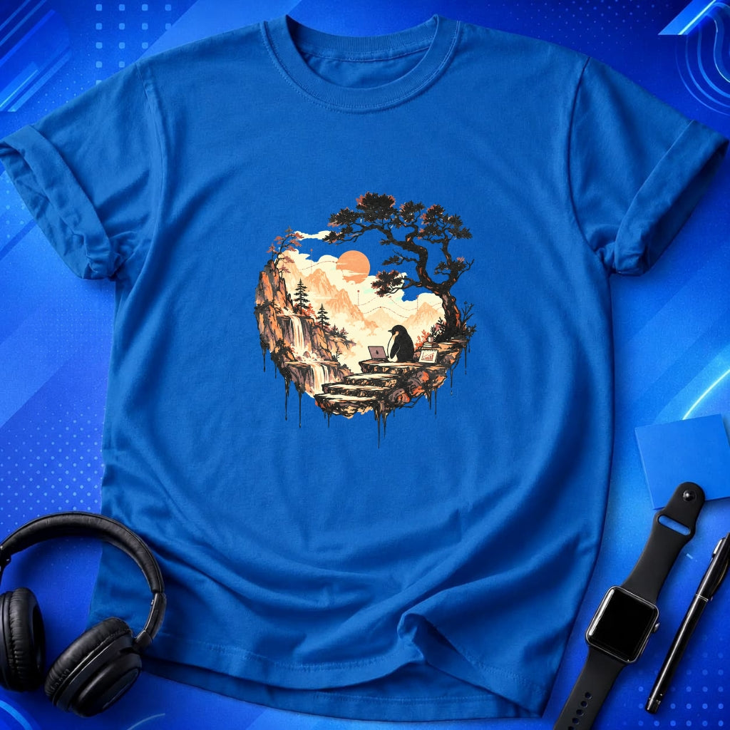Remote Work Penguin T-Shirt