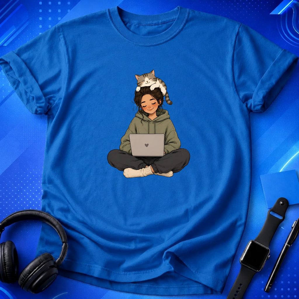 Woman With Cat T-Shirt