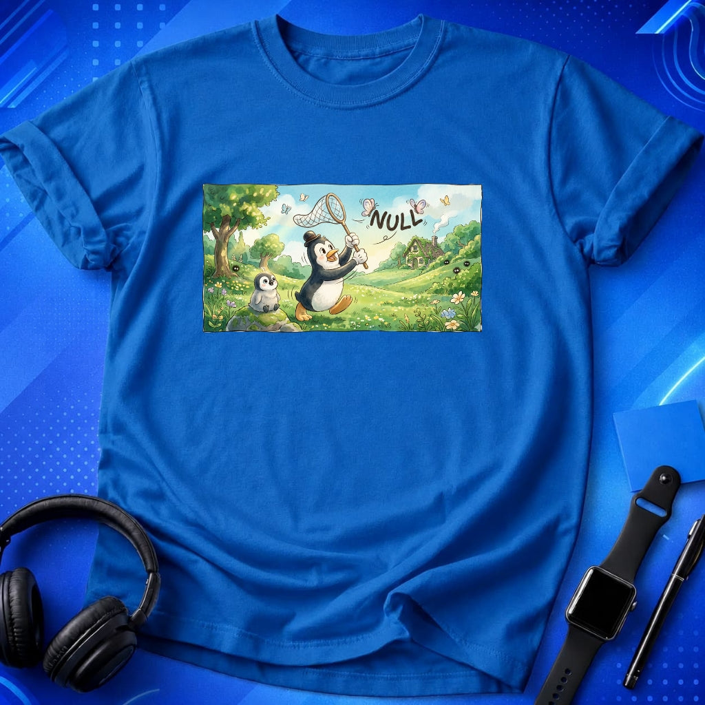 Penguin Catching Null T-Shirt
