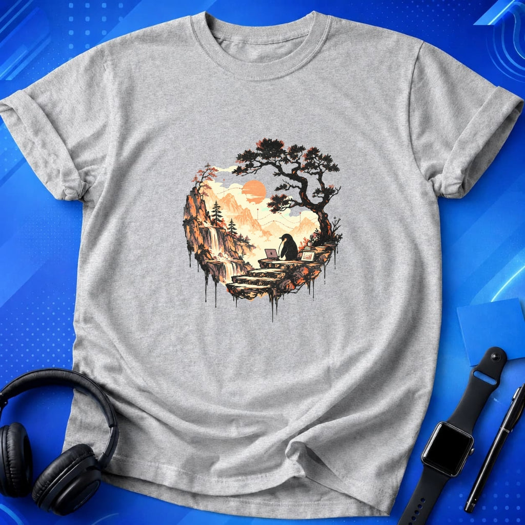 Remote Work Penguin T-Shirt