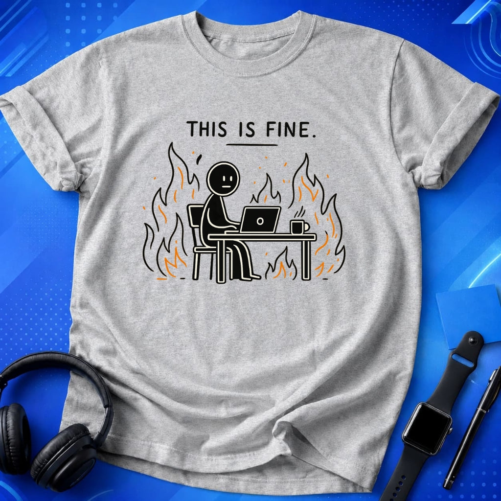 This Is Fine Minimalistic T-Shirt