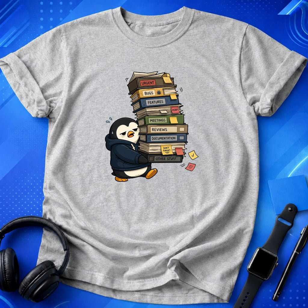 Penguin Carrying Tasks T-Shirt