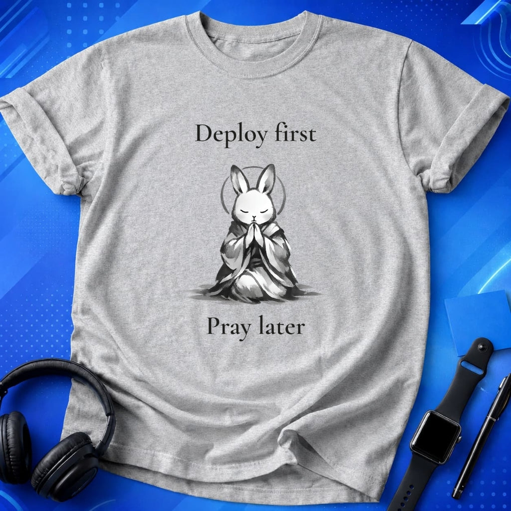 Deploy First Pray Later T-Shirt