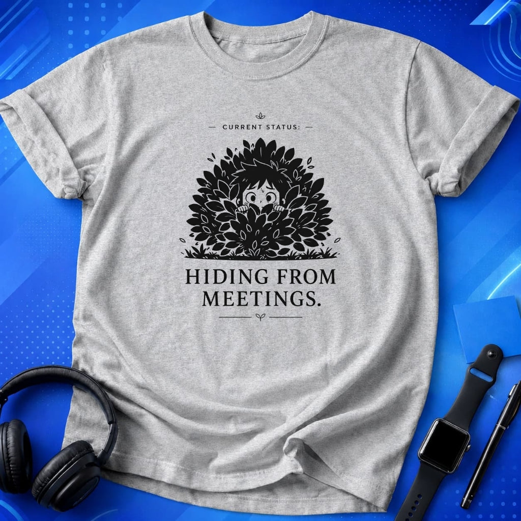 Hiding From Meetings T-Shirt