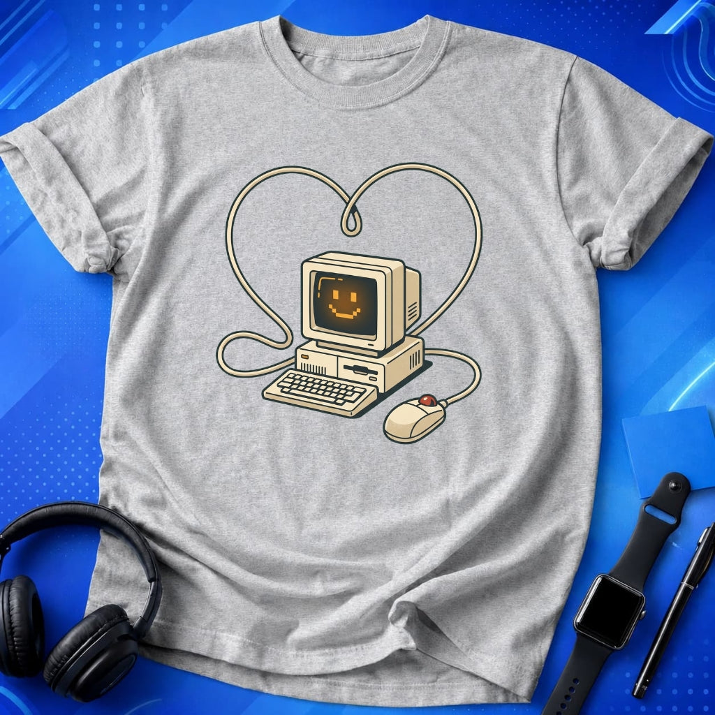 Retro Computer Heart T-Shirt