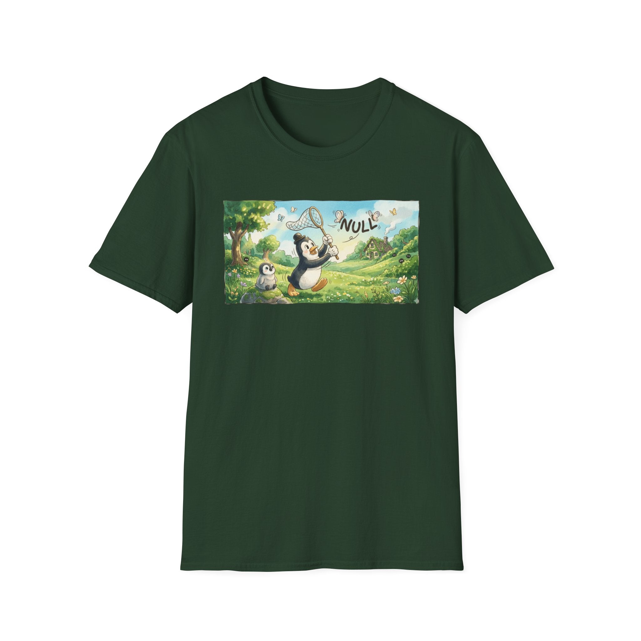 Penguin Catching Null T-Shirt