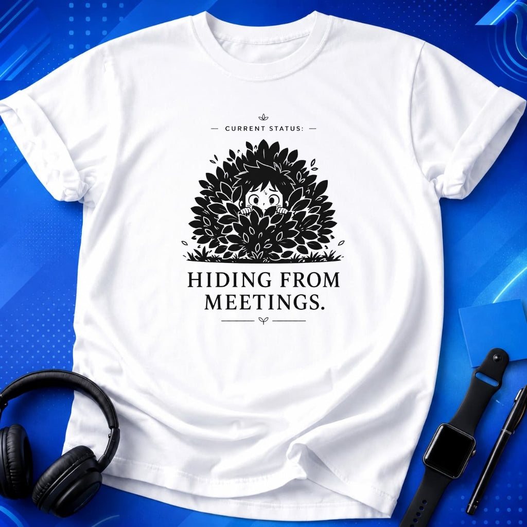 Hiding From Meetings T-Shirt