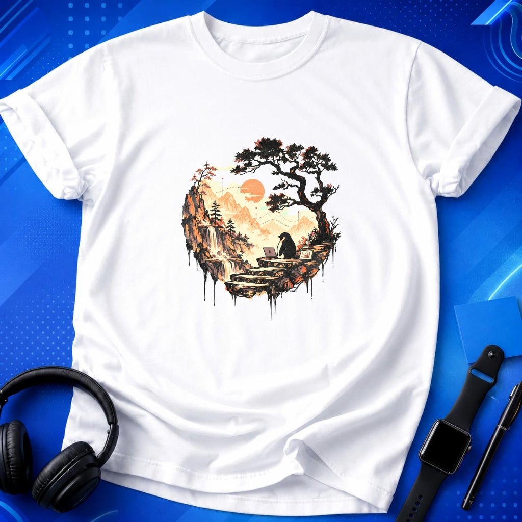 Remote Work Penguin T-Shirt