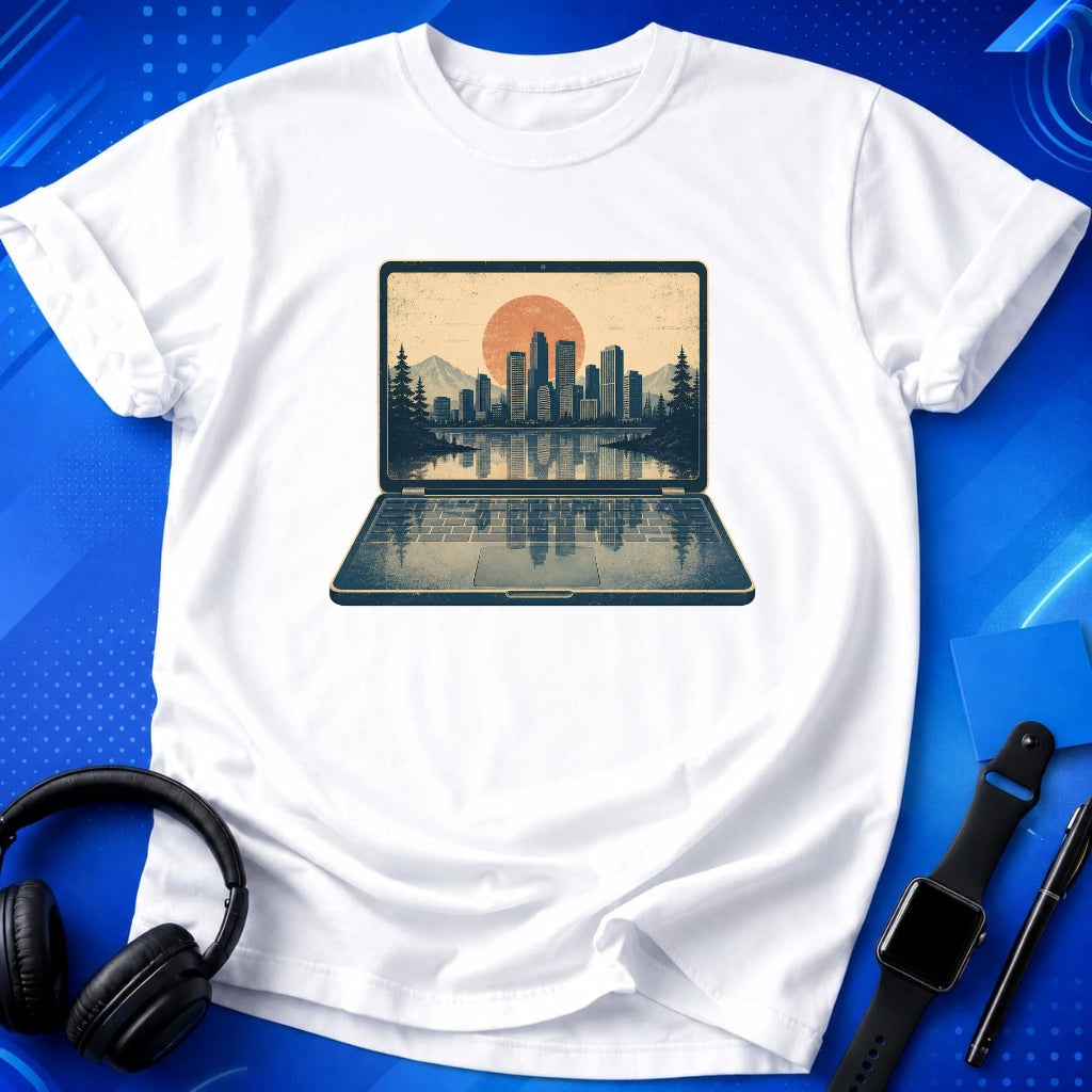 City In Laptop T-Shirt