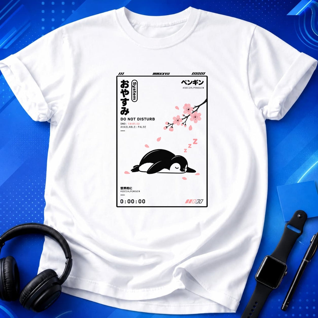 Do Not Disturb Sleeping Penguins T-Shirt