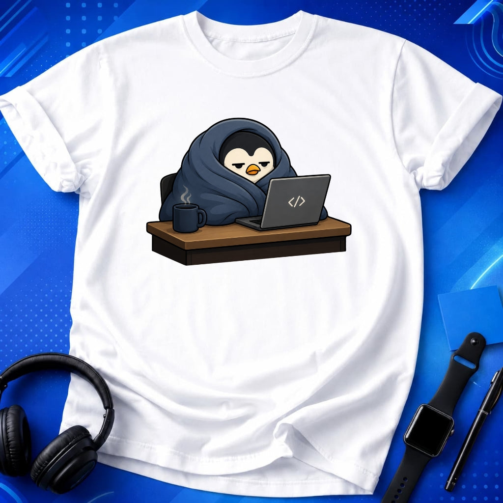 Penguin Blanket Burrito T-Shirt