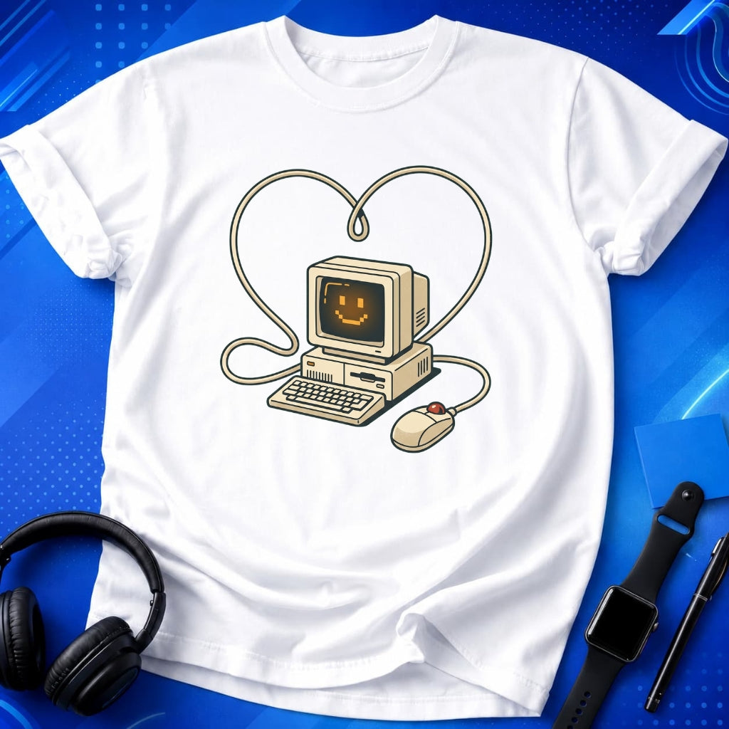 Retro Computer Heart T-Shirt