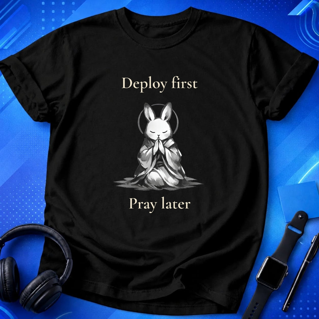 Deploy First Pray Later T-Shirt