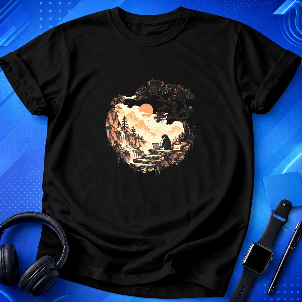 Remote Work Penguin T-Shirt
