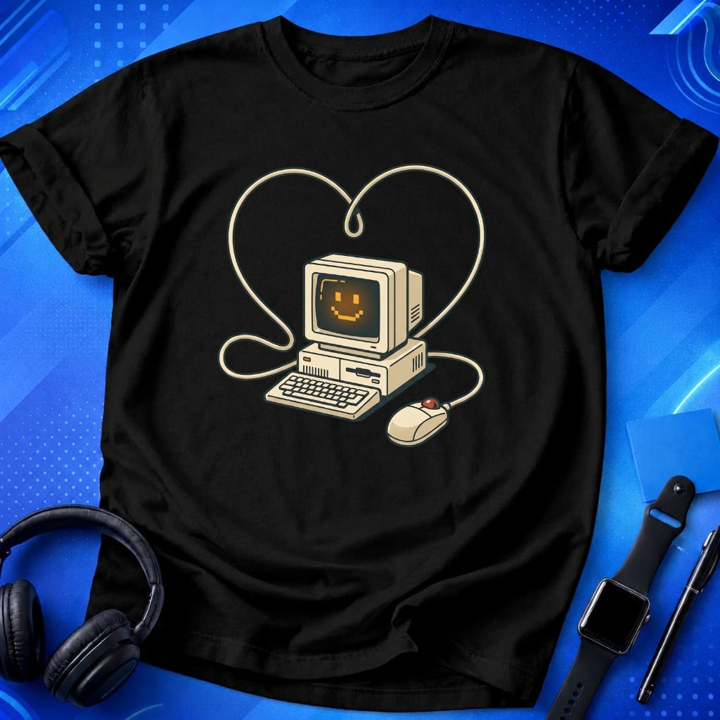 Retro Computer Heart T-Shirt