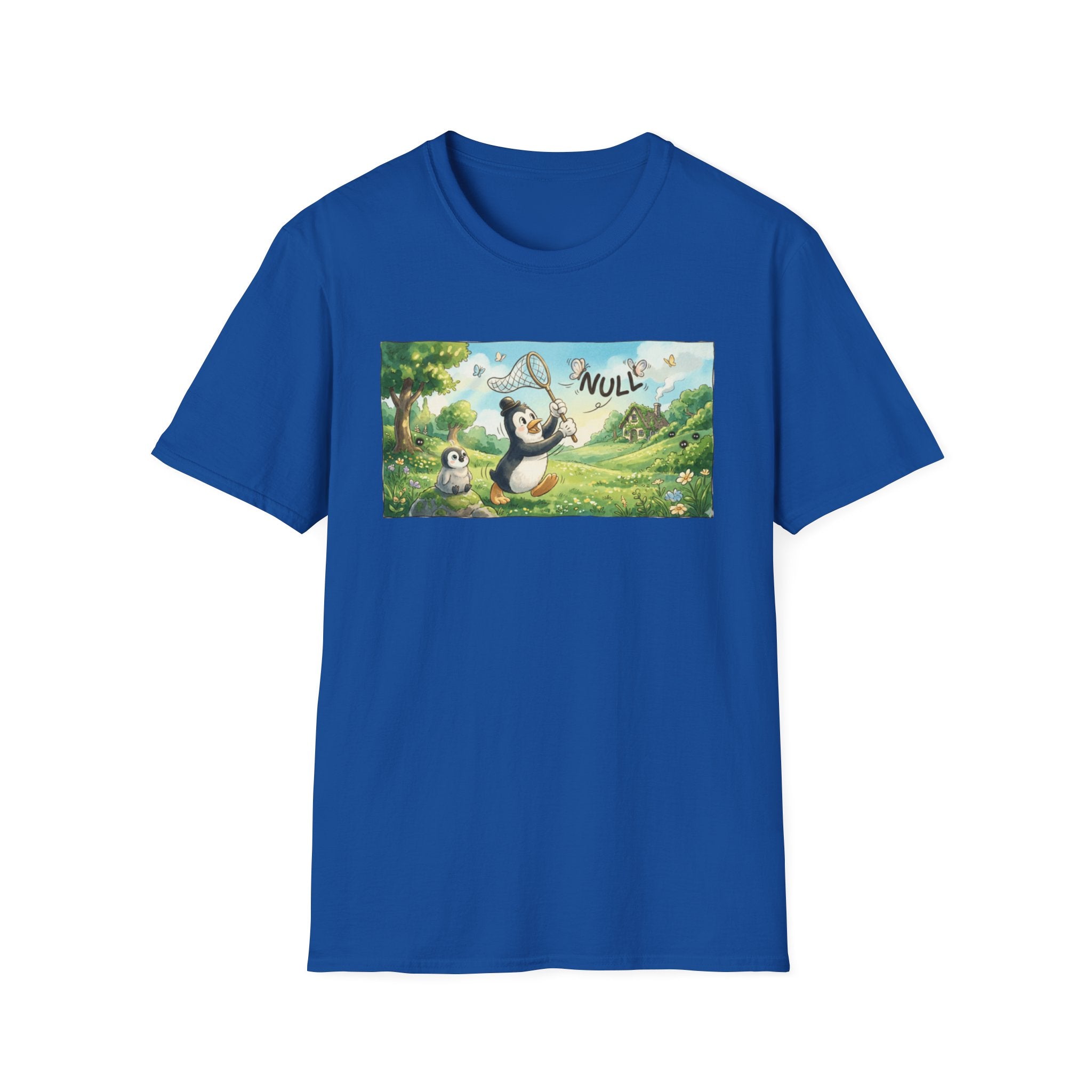 Penguin Catching Null T-Shirt