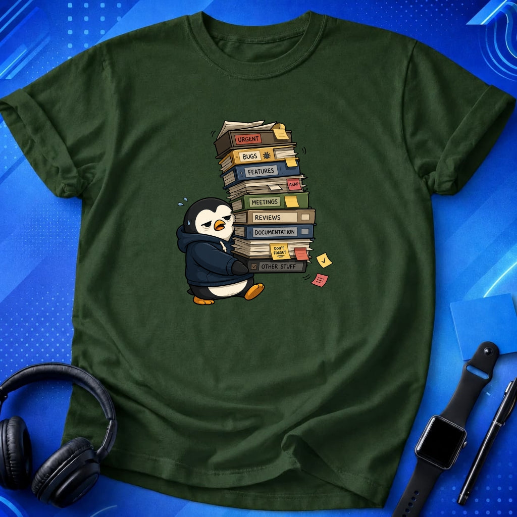 Penguin Carrying Tasks T-Shirt