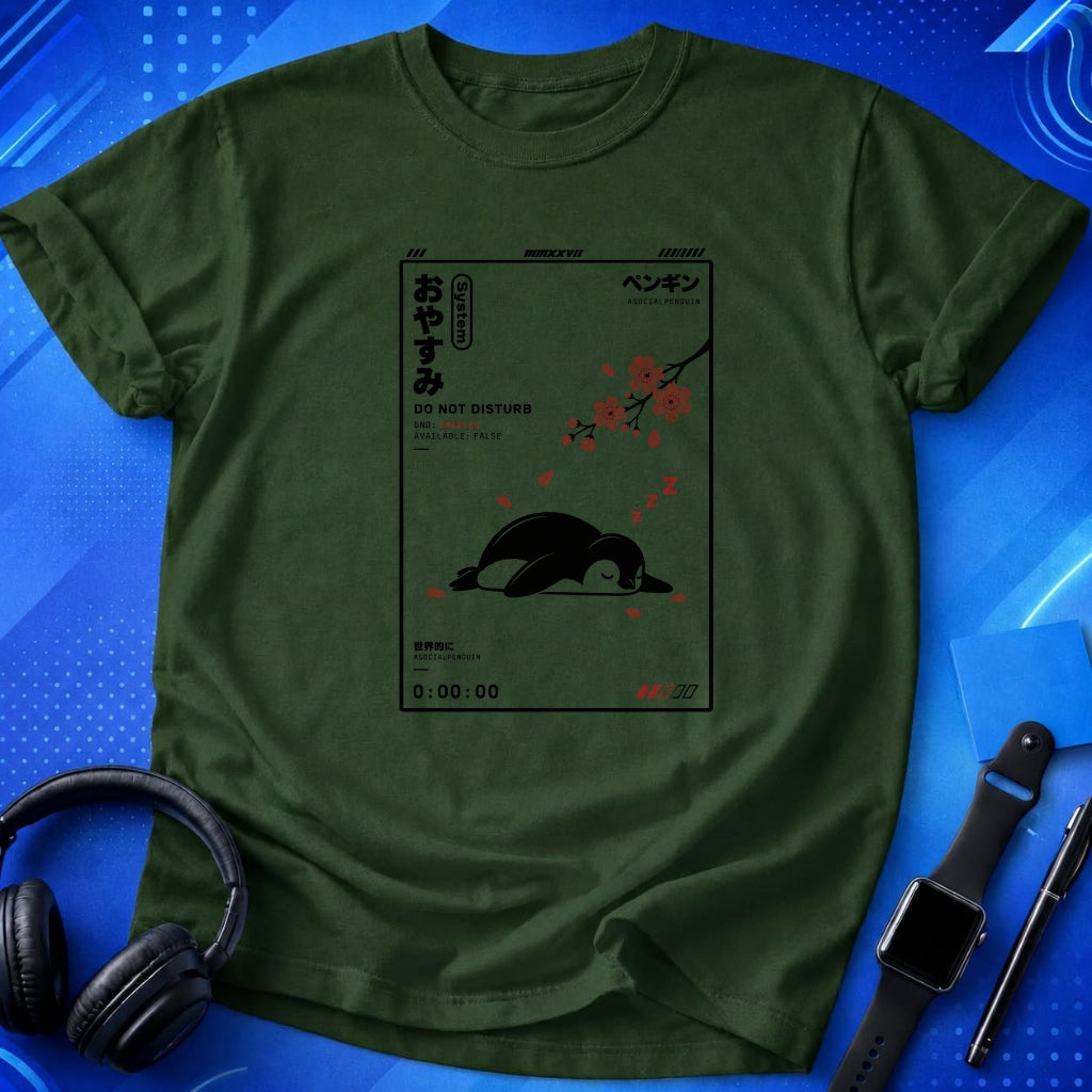Do Not Disturb Sleeping Penguins T-Shirt