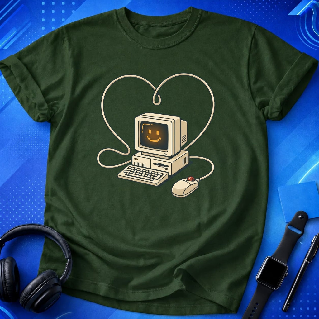 Retro Computer Heart T-Shirt