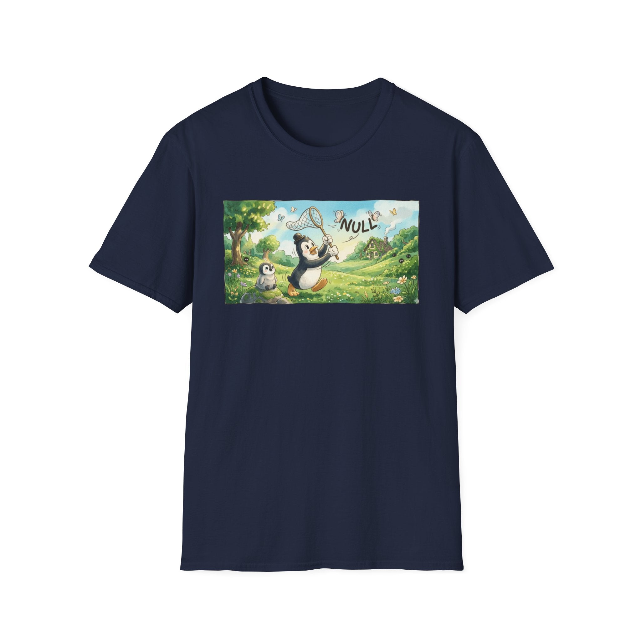 Penguin Catching Null T-Shirt